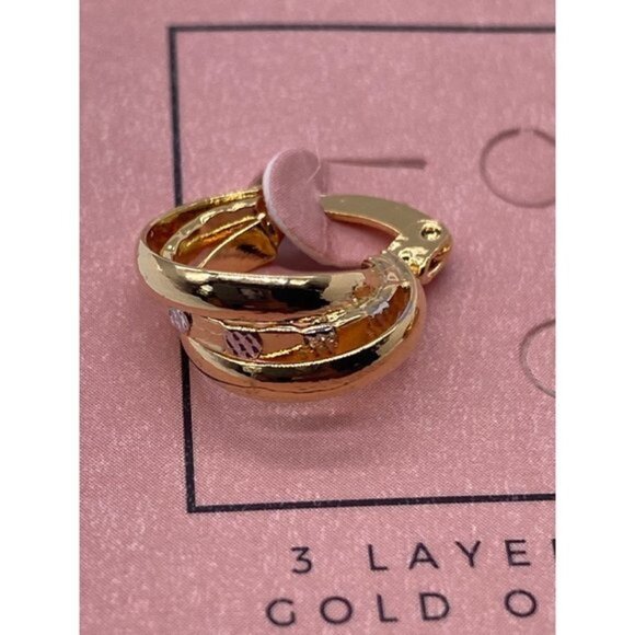 Viva Fashion Jewelry Women’s Girls 18K Gold Plated Small 2cm Hoop Earrings - Picture 4 of 6